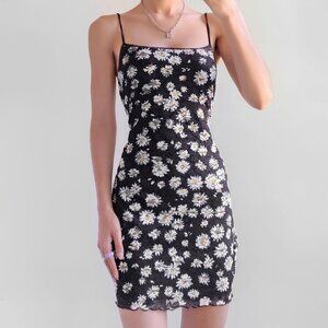 Floral Scalloped Mini Dress